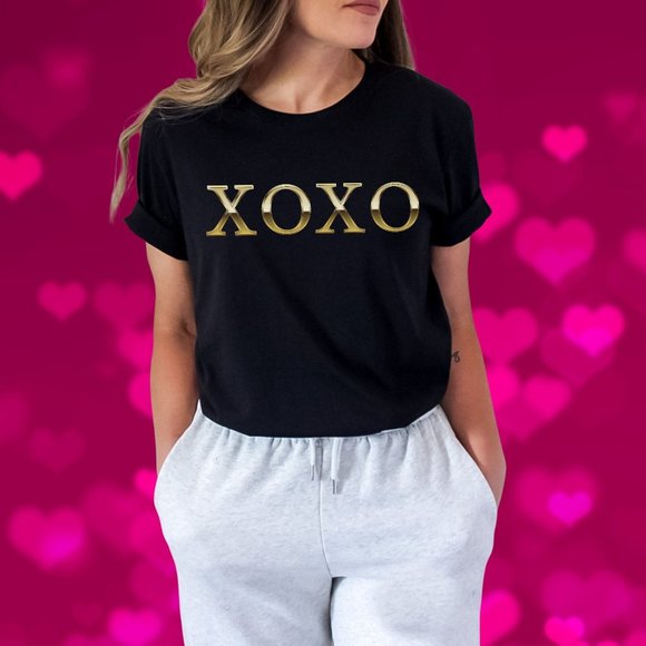 Xoxo Shirt Unisex College Tee Everyday Love T-shirt Gift - Picture 5 of 8